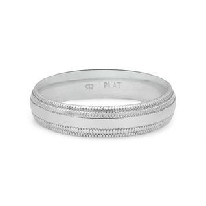Rachel Koen Mens Wedding Band Ring Platinum Size 10.5